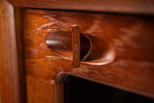 Load image into Gallery viewer, Mid Century Modern Teak Display Cabinet w/ Sliding Glass Doors by HW Klein for Bramin, Denmark, c. 1960s-ABT Modern