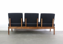 Load image into Gallery viewer, Mid Century Modern Three Seater Bench / Sofa in Solid Walnut Styled After Jens Risom-ABT Modern