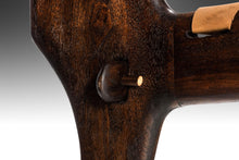 Load image into Gallery viewer, Mid Century Modern Three-Seater Sofa in Fruitwood & Leather by Angel Pazmino, Ecuador, c. 1960's-ABT Modern