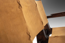 Load image into Gallery viewer, Mid Century Modern Three-Seater Sofa in Fruitwood & Leather by Angel Pazmino, Ecuador, c. 1960's-ABT Modern
