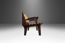 Load image into Gallery viewer, Mid Century Modern Three-Seater Sofa in Fruitwood & Leather by Angel Pazmino, Ecuador, c. 1960's-ABT Modern