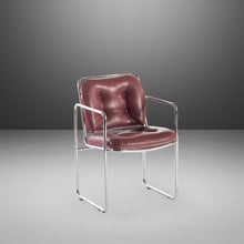 Load image into Gallery viewer, Mid Century Modern Tubular Chrome Lounge Chairs by Chromcraft with Rich Oxblood Seats, c. 1960s-ABT Modern
