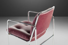 Load image into Gallery viewer, Mid Century Modern Tubular Chrome Lounge Chairs by Chromcraft with Rich Oxblood Seats, c. 1960s-ABT Modern