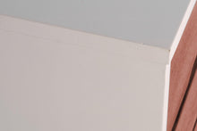 Load image into Gallery viewer, Mid Century Modern Two Tone Dresser By Stanley in White and Walnut w/ Brass Detailing, USA, c. 1960's-ABT Modern