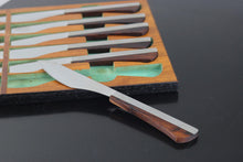 Load image into Gallery viewer, Mid Century Modern Wall Hanging Knife Set in Brazilian Rosewood, 1960s-ABT Modern