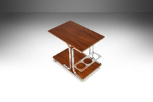 Load image into Gallery viewer, Mid Century Modern Walnut & Chrome Petite Bar Cart in the Manner of Bernhardt, USA, c. 1970's-ABT Modern