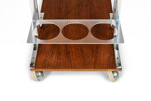 Load image into Gallery viewer, Mid Century Modern Walnut & Chrome Petite Bar Cart in the Manner of Bernhardt, USA, c. 1970's-ABT Modern