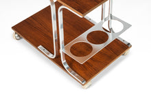 Load image into Gallery viewer, Mid Century Modern Walnut & Chrome Petite Bar Cart in the Manner of Bernhardt, USA, c. 1970's-ABT Modern