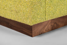 Load image into Gallery viewer, Mid Century Modern in Original Lime Green Tweed & Walnut Sofa Attributed to Milo Baughman, USA, c. 1970s-ABT Modern