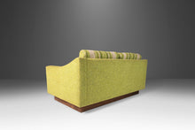 Load image into Gallery viewer, Mid Century Modern in Original Lime Green Tweed & Walnut Sofa Attributed to Milo Baughman, USA, c. 1970s-ABT Modern