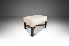 Load image into Gallery viewer, Mid Century Ottoman / Footstool / Bench After Edward Wormley for Dunbar Newly Upholsterd in Knoll Fabrics White Bouclé, USA, c. 1960s-ABT Modern