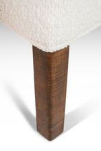 Load image into Gallery viewer, Mid Century Ottoman / Footstool / Bench After Edward Wormley for Dunbar Newly Upholsterd in Knoll Fabrics White Bouclé, USA, c. 1960s-ABT Modern