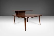 Load image into Gallery viewer, Mid Century Two-Tiered Coffee Table in Oak Stained Walnut after Paul Laszlo, c. 1960s-ABT Modern