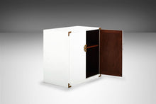 Load image into Gallery viewer, Mid Century White Hollywood Regency Cabinet in White with Gold Accents, c. 1970s-ABT Modern