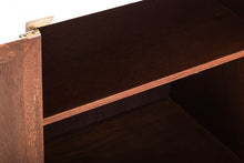 Load image into Gallery viewer, Mid Century White Hollywood Regency Cabinet in White with Gold Accents, c. 1970s-ABT Modern