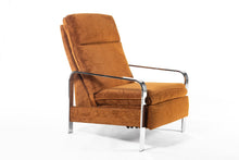 Load image into Gallery viewer, Milo Baughman Suede and Chrome Lounge Chair / Recliner-ABT Modern