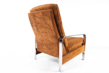Load image into Gallery viewer, Milo Baughman Suede and Chrome Lounge Chair / Recliner-ABT Modern