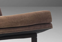 Load image into Gallery viewer, Milo Baughman Three Seat Scoop Sofa / Couch in Original Mocha Brown on Walnut Frame, USA, c. 1970's-ABT Modern