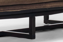 Load image into Gallery viewer, Milo Baughman Three Seat Scoop Sofa / Couch in Original Mocha Brown on Walnut Frame, USA, c. 1970's-ABT Modern