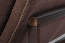 Load image into Gallery viewer, Milo Baughman Three Seat Scoop Sofa / Couch in Original Mocha Brown on Walnut Frame, USA, c. 1970's-ABT Modern