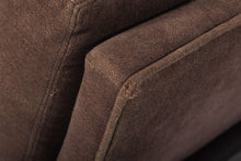 Load image into Gallery viewer, Milo Baughman Three Seat Scoop Sofa / Couch in Original Mocha Brown on Walnut Frame, USA, c. 1970's-ABT Modern