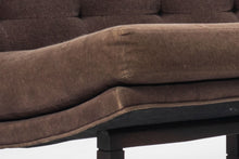 Load image into Gallery viewer, Milo Baughman Three Seat Scoop Sofa / Couch in Original Mocha Brown on Walnut Frame, USA, c. 1970's-ABT Modern
