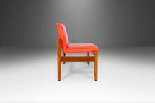 Load image into Gallery viewer, Minimalist Thonet Armless Chair Chair Found in its Original Red Naugahyde Upholstery, USA, c. 1960's-ABT Modern