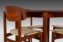 Load image into Gallery viewer, Model 121 Dining Table Paired with a Set of 4 Model 122 Dining Chairs by Borge Mogensen for Soborg Mobelfabrik in Teak, Denmark-ABT Modern