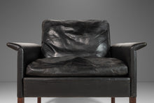 Load image into Gallery viewer, Model 500 Lounge Chair in Rosewood & Aged Black Leather by Hans Olsen for CS Møbler, Denmark, c. 1960's-ABT Modern