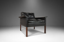 Load image into Gallery viewer, Model 500 Lounge Chair in Rosewood & Aged Black Leather by Hans Olsen for CS Møbler, Denmark, c. 1960's-ABT Modern