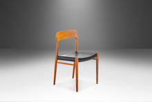 Load image into Gallery viewer, Model 75 Desk Chair in Teak and Original Vinyl by Niels Møller for JL. Møllers Mobelfabrik, Denmark, c. 1960's-ABT Modern