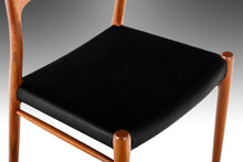Load image into Gallery viewer, Model 75 Desk Chair in Teak and Original Vinyl by Niels Møller for JL. Møllers Mobelfabrik, Denmark, c. 1960's-ABT Modern