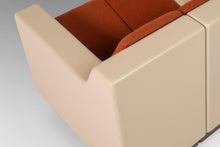 Load image into Gallery viewer, Modernist Fiberglass Loveseat in Original Knit Woolen Fabric Attributed to Ed Frank for Moretti, 1960s-ABT Modern