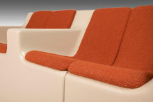 Load image into Gallery viewer, Modernist Fiberglass Loveseat in Original Knit Woolen Fabric Attributed to Ed Frank for Moretti, 1960s-ABT Modern
