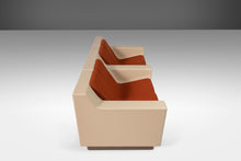 Load image into Gallery viewer, Modernist Fiberglass Loveseat in Original Knit Woolen Fabric Attributed to Ed Frank for Moretti, 1960s-ABT Modern