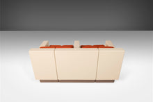 Load image into Gallery viewer, Modernist Fiberglass Loveseat in Original Knit Woolen Fabric Attributed to Ed Frank for Moretti, 1960s-ABT Modern