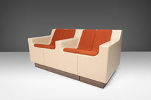 Load image into Gallery viewer, Modernist Fiberglass Loveseat in Original Knit Woolen Fabric Attributed to Ed Frank for Moretti, 1960s-ABT Modern
