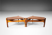 Load image into Gallery viewer, Modular 5-Piece Sectional of 3 Chairs and 2 Tables for Brown Saltman in Walnut, c. 1950's-ABT Modern