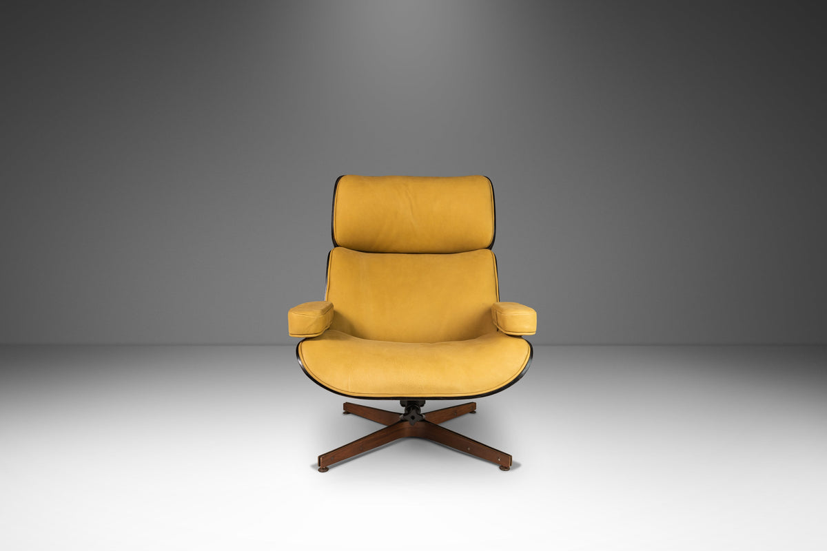 Mr. Chair Bentwood Walnut Lounge Chair in Deep Mustard