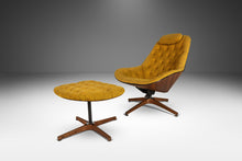 Load image into Gallery viewer, Mr. Chair Lounge Chair and Ottoman in Original Mustard Knit Fabric by George Mulhauser for Plycraft, USA, c. 1960's-ABT Modern