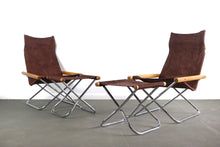 Load image into Gallery viewer, NY Folding Chairs and Matching Ottomans by Takeshi Nii, Japan, 1950s-ABT Modern