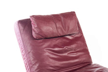 Load image into Gallery viewer, Natuzzi Chaise Lounge Chair in Rich Ox Blood Leather, Zeta Model-ABT Modern