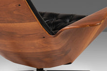 Load image into Gallery viewer, Newly Restored George Mulhauser for Plycraft Tufted Lounge Chair in Walnut and Vinyl on Metal Star Basse, c. 1960s-ABT Modern