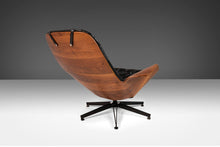 Load image into Gallery viewer, Newly Restored George Mulhauser for Plycraft Tufted Lounge Chair in Walnut and Vinyl on Metal Star Basse, c. 1960s-ABT Modern