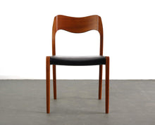 Load image into Gallery viewer, Niels Møller # 71 Teak Dining Chairs w/ Black Vegan Leatherette Seats - A Set of 8, Denmark-ABT Modern