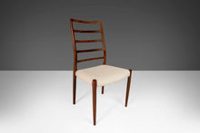Load image into Gallery viewer, Niels Møller for J.L. Møllers Møbelfabrik Model No. 82 Dining Chair / Desk Chair in Rosewood and White Leather, Denmark-ABT Modern