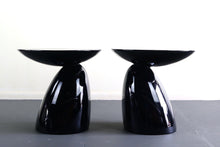 Load image into Gallery viewer, ON HOLD - Pair of Black Regency End / Side Parabel Tables Designed by Eero Aarnio-ABT Modern