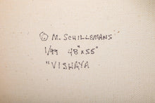 Load image into Gallery viewer, Oil Canvas Abstract "Vishaya" Painting Print by Mimi Schillemans 1/99, Netherlands, c. 1980s-ABT Modern