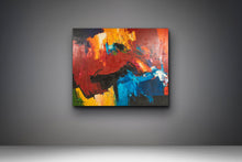 Load image into Gallery viewer, Oil Canvas Abstract "Vishaya" Painting Print by Mimi Schillemans 1/99, Netherlands, c. 1980s-ABT Modern