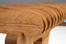 Load image into Gallery viewer, Organic Modern "Aligné" Slatted Bench in Solid Ambrosia Maple by Mark Leblanc, USA, c. 2022-ABT Modern